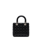 Dior medium lady dior lambskin Black SHW