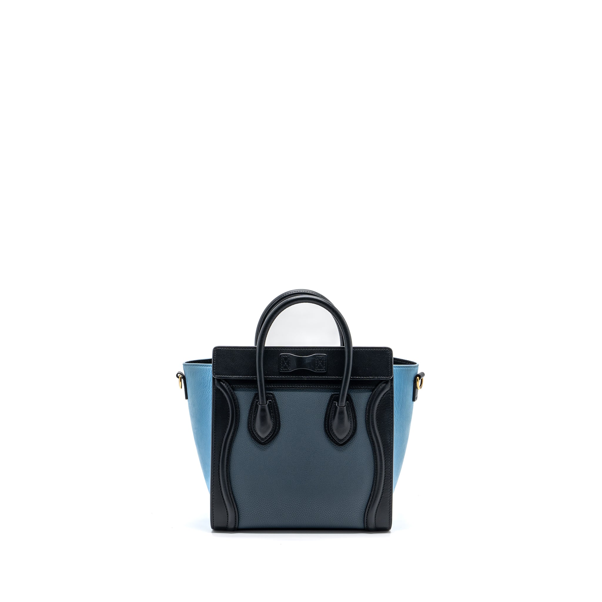 Celine Nano Luggage Bag Multi Colour blue/dark blue/black
