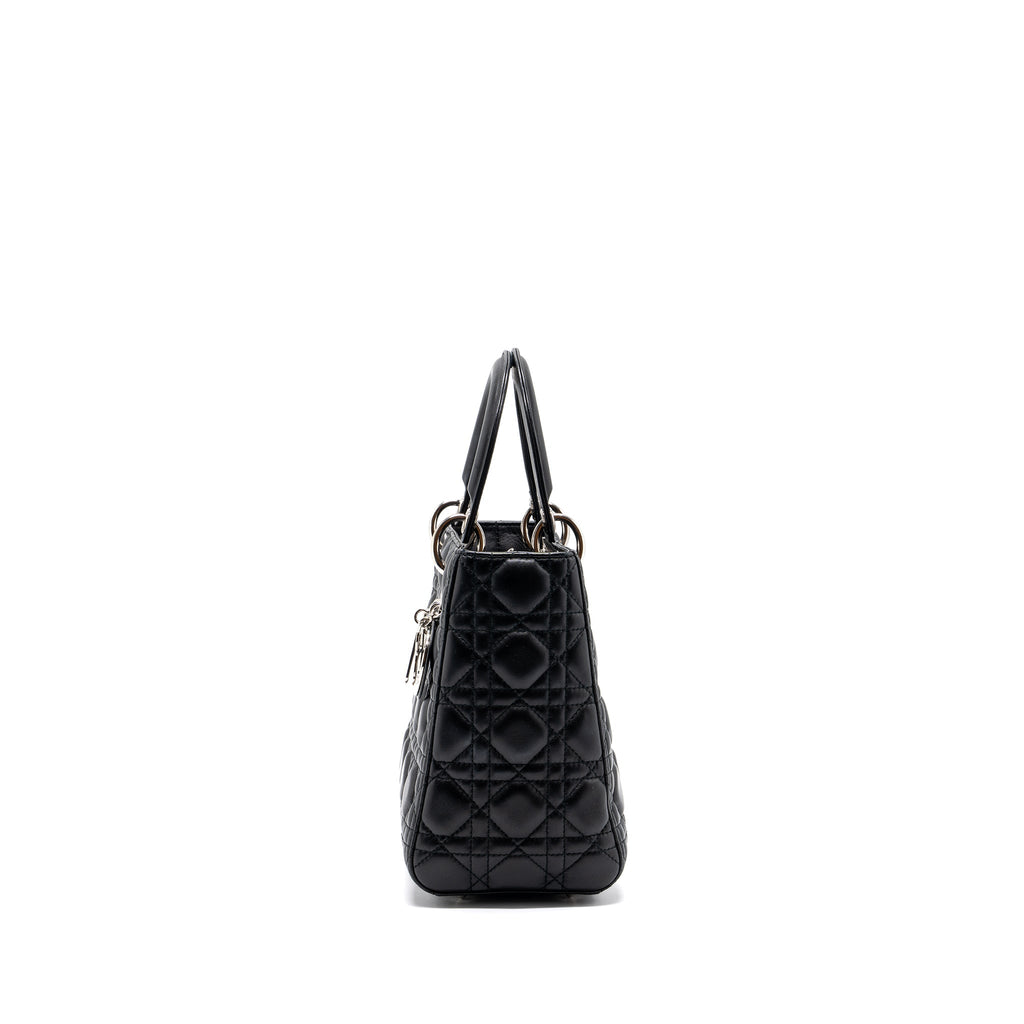 Dior medium lady dior lambskin Black SHW