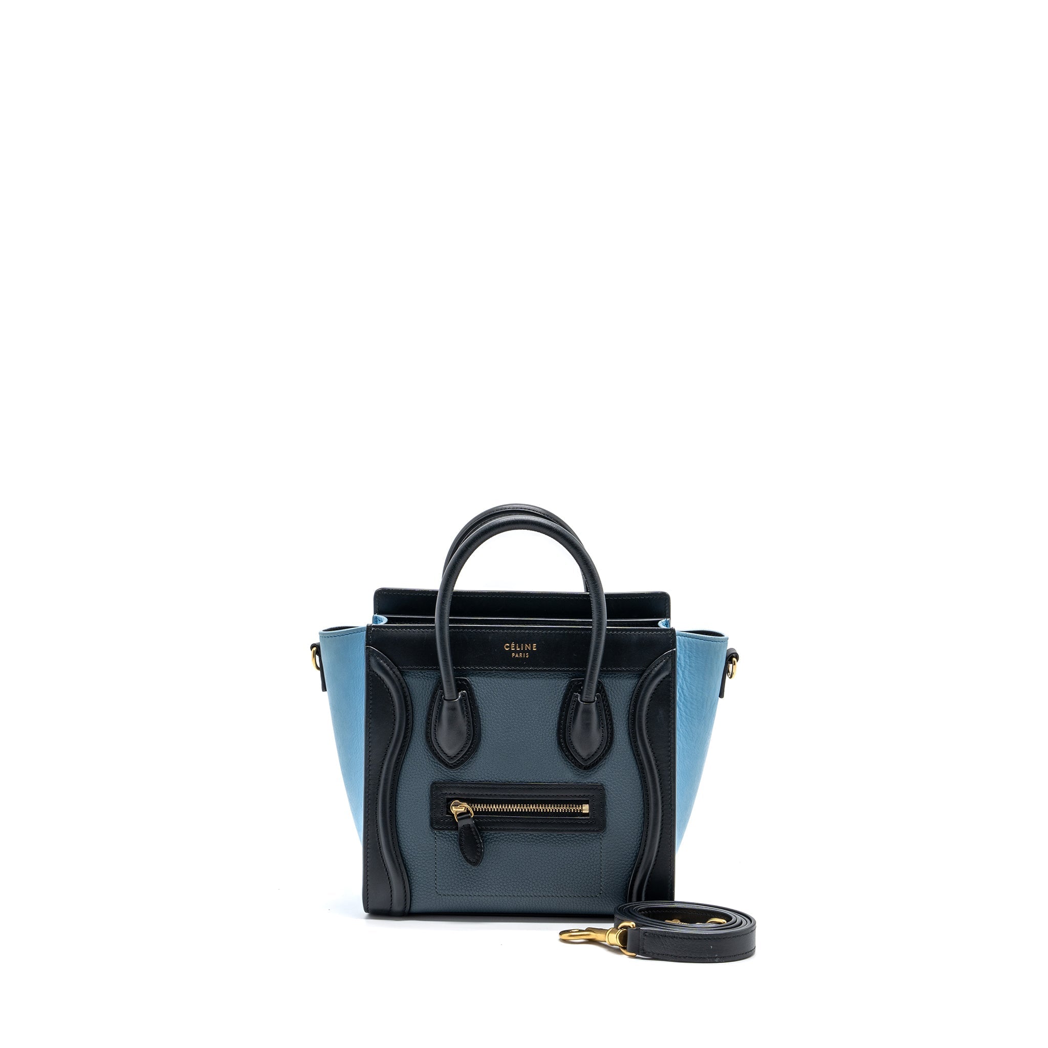 Celine Nano Luggage Bag Multi Colour blue/dark blue/black