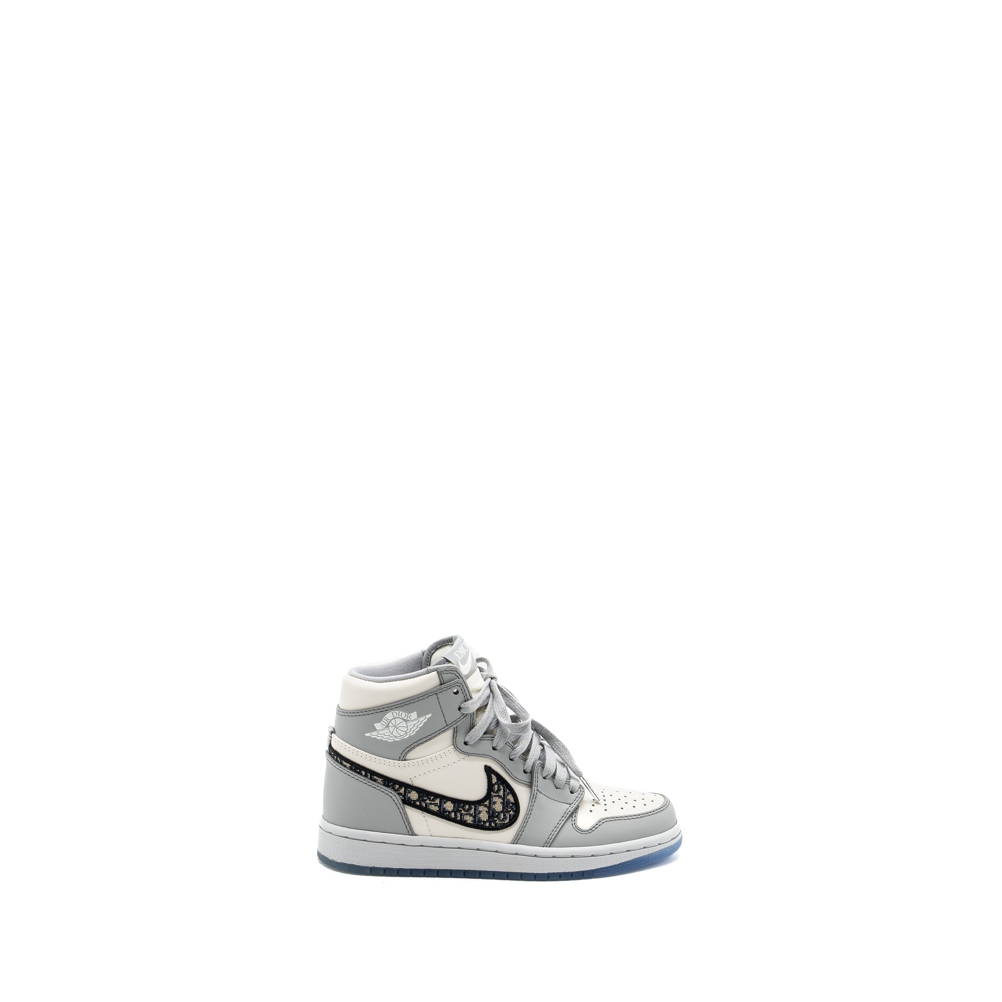 Dior x Air Jordan 1 Retro Size US 3.5 High Sneakers Grey/White