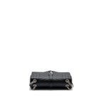 Saint Laurent/YSL Envelope Medium Chain Bag Grained Calfskin Mix Matelasse Black SHW