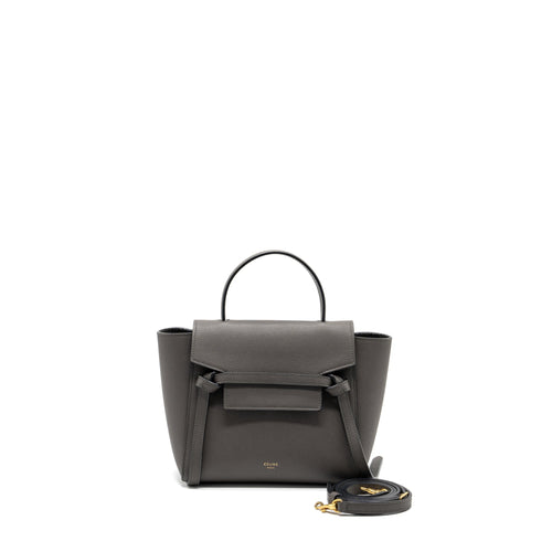 Celine nano belt bag calfskin grey