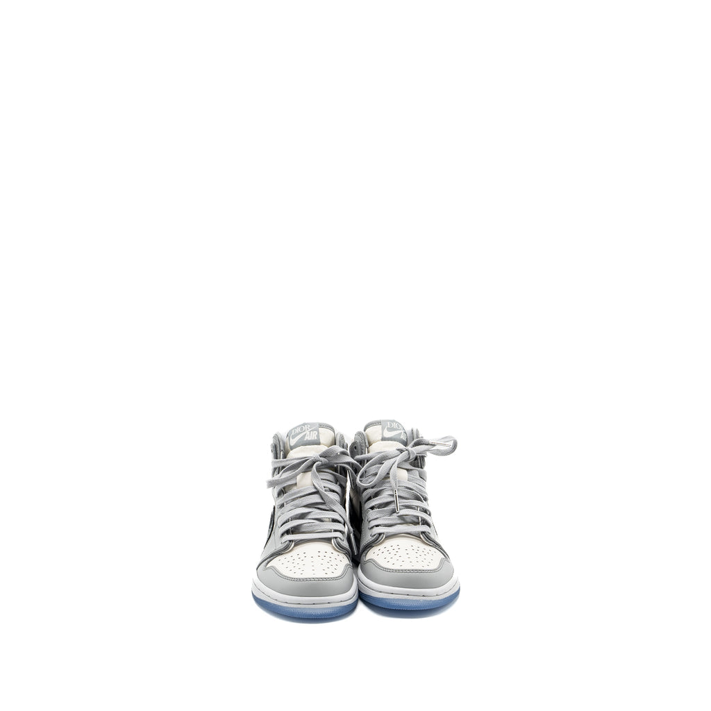 Dior x Air Jordan 1 Retro Size US 3.5 High Sneakers Grey/White