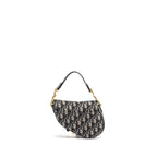 Dior Mini Saddle Bag Oblique Jacquard Blue GHW