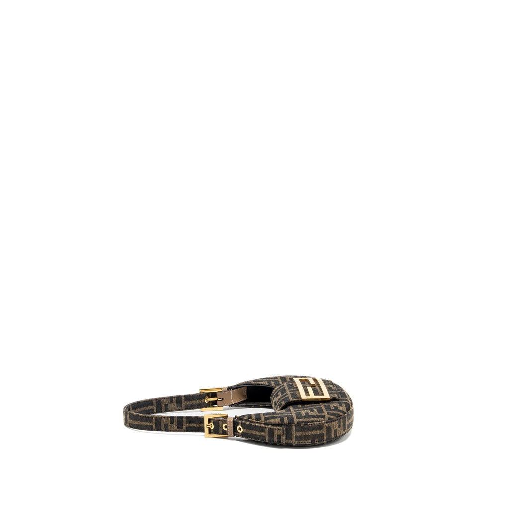 FENDI Mini cookie bag FF Fabric jacquard GHW