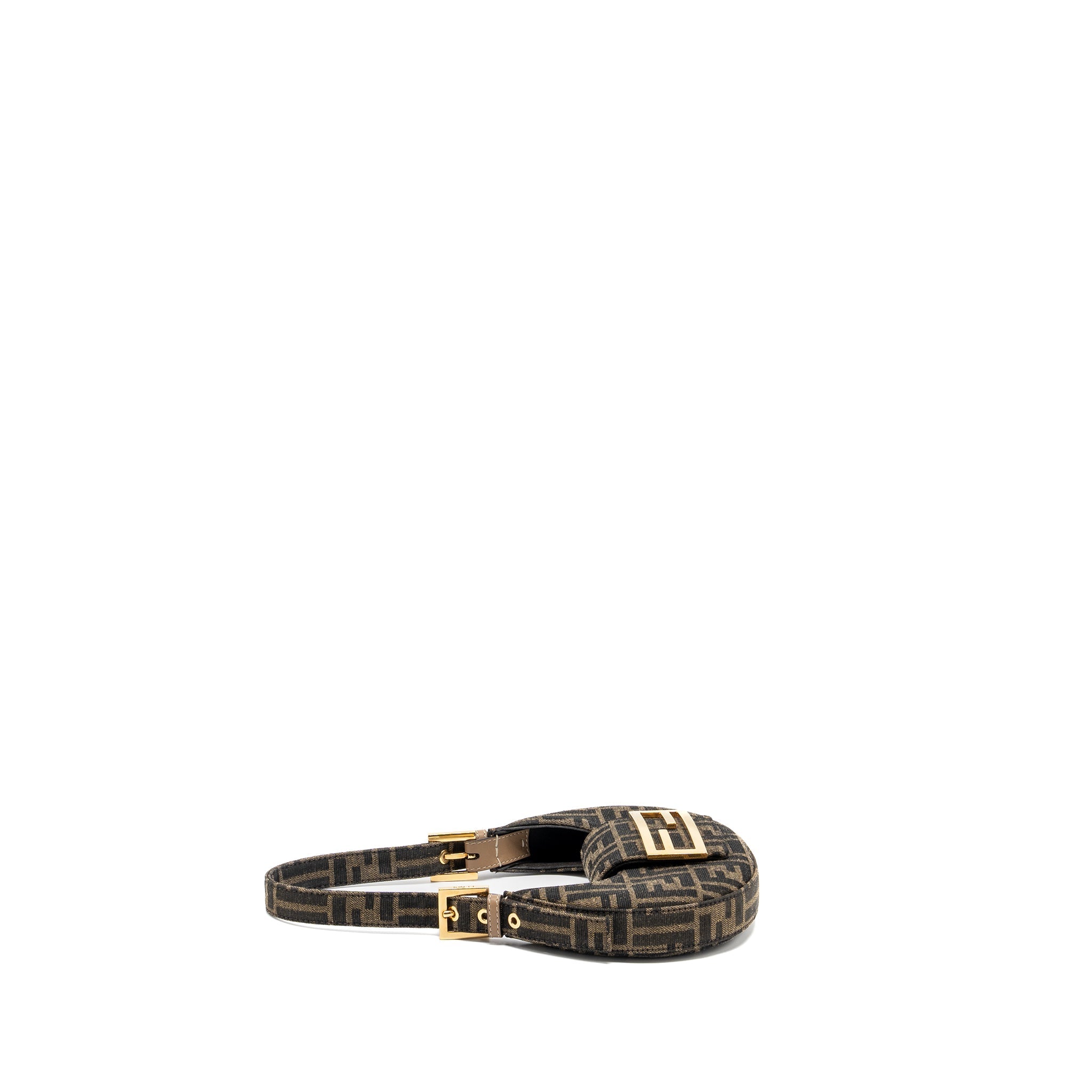 FENDI Mini cookie bag FF Fabric jacquard GHW