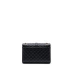 Saint Laurent/YSL Envelope Medium Chain Bag Grained Calfskin Mix Matelasse Black SHW