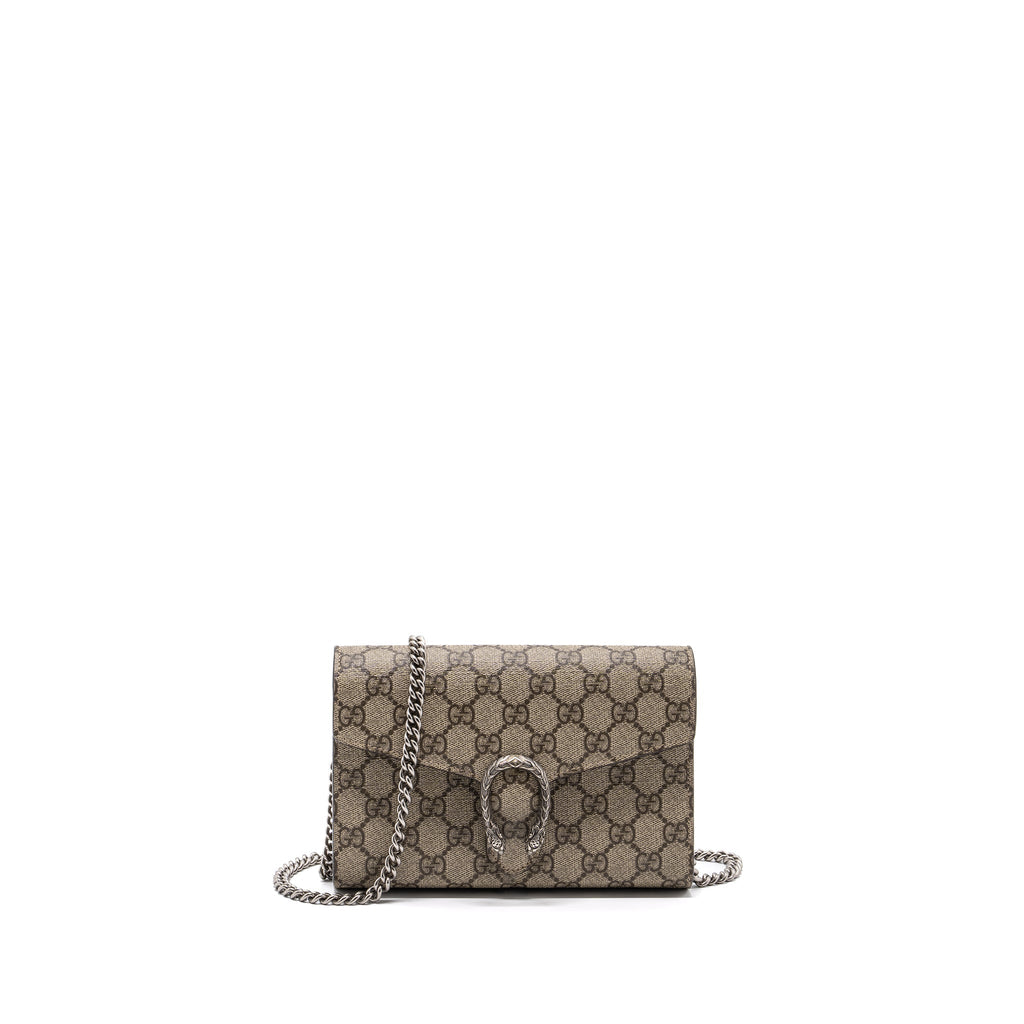 Gucci Dionysus Wallet On Chain GG Supreme Canvas SHW