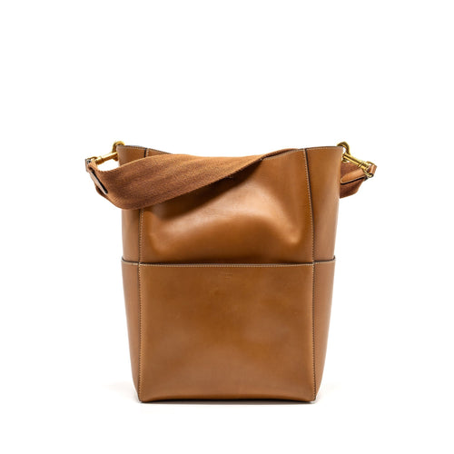 Celine Sangle bucket bag leather brown