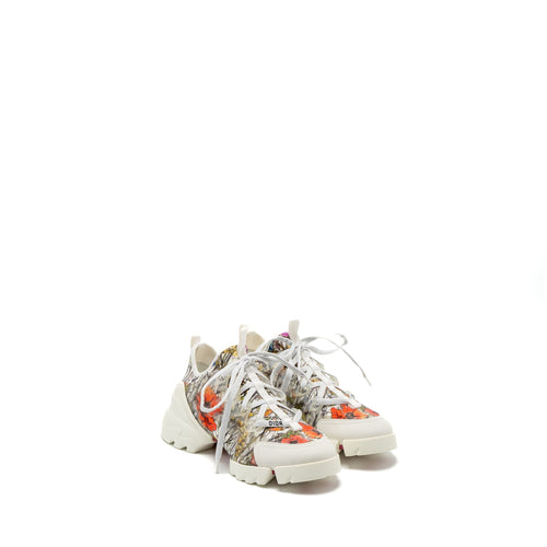 Dior Size 36 D-Connect Sneaker Flower Printed Fabric Multicolour