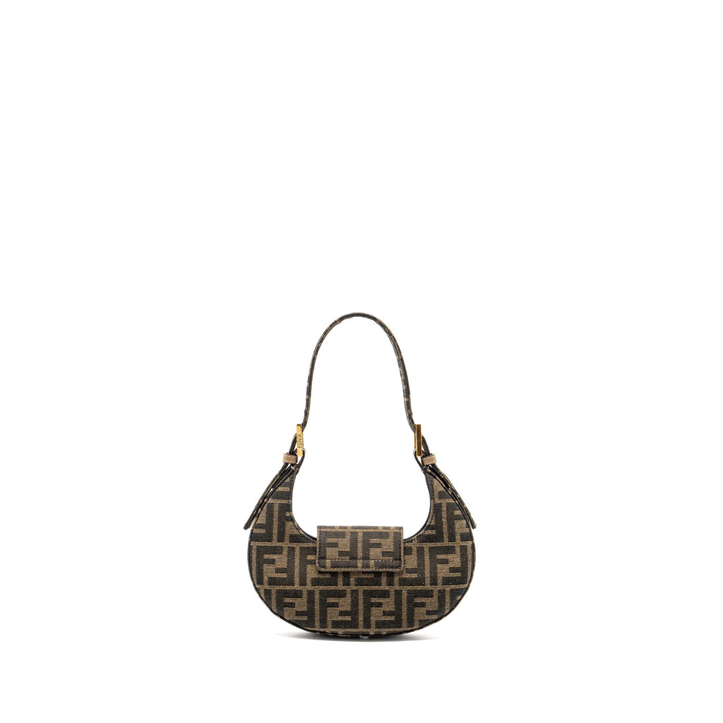 FENDI Mini cookie bag FF Fabric jacquard GHW