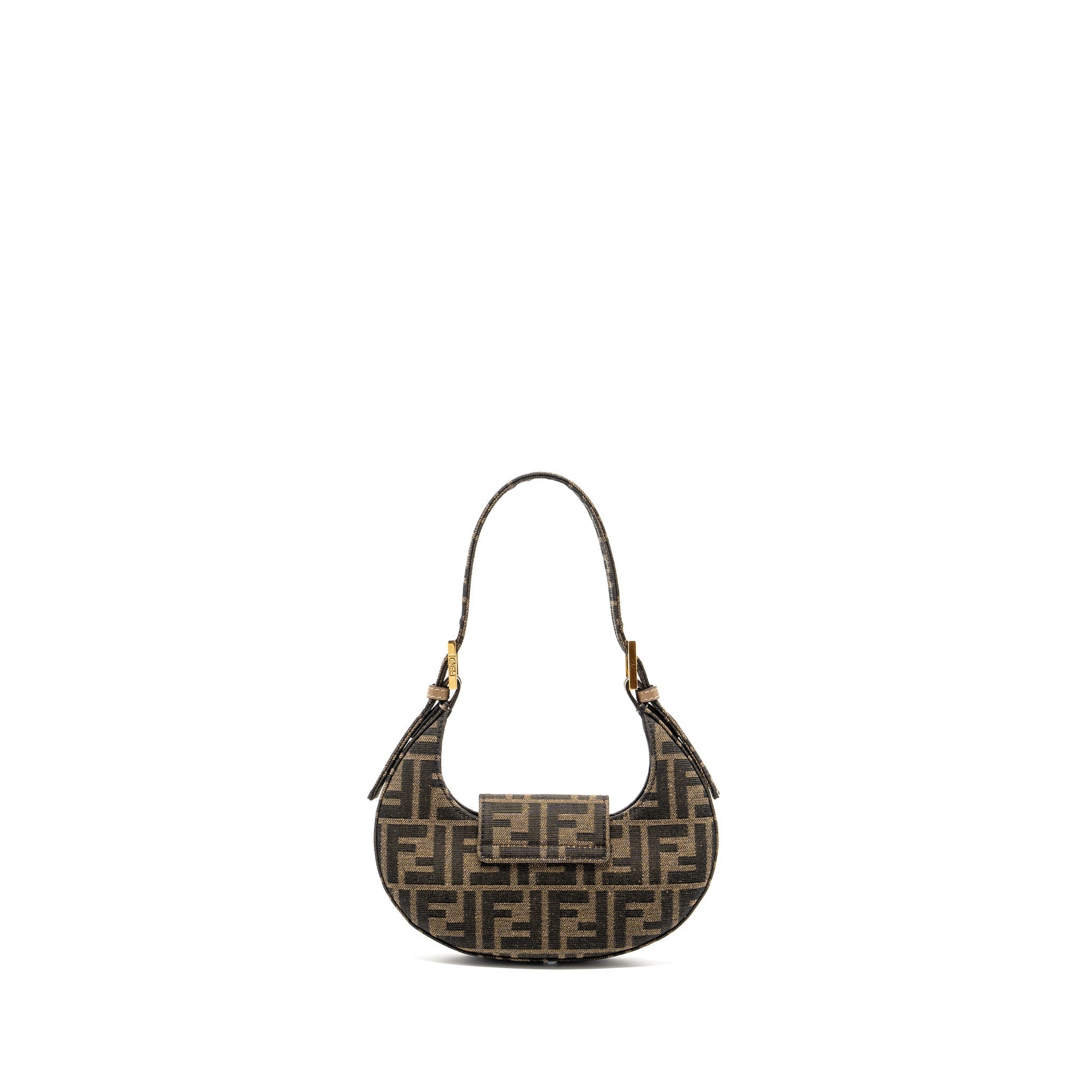FENDI Mini cookie bag FF Fabric jacquard GHW