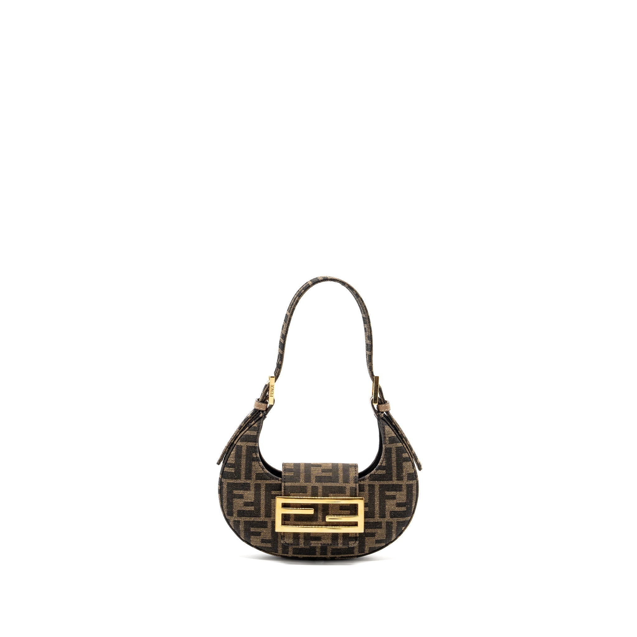FENDI Mini cookie bag FF Fabric jacquard GHW