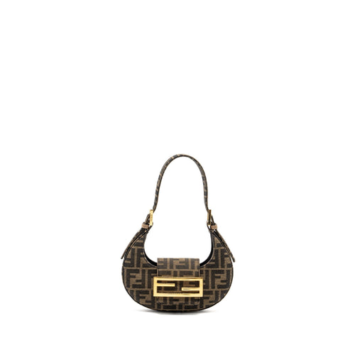 FENDI Mini cookie bag FF Fabric jacquard GHW