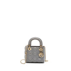 Dior Mini Lady Dior Lambskin Light Grey LGHW