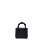 Dior mini lady dior cannage calfskin black with black hardware