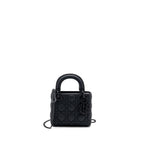 Dior mini lady dior cannage calfskin black with black hardware