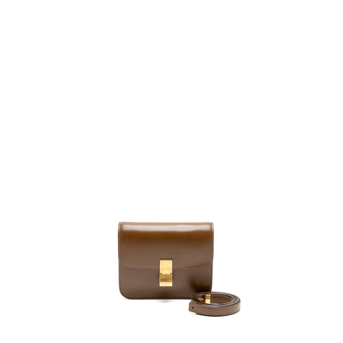 Celine Teen classic box bag calfskin brown