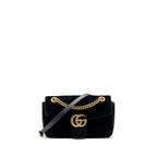 Gucci Small GG Marmont Bag Velvet Black GHW