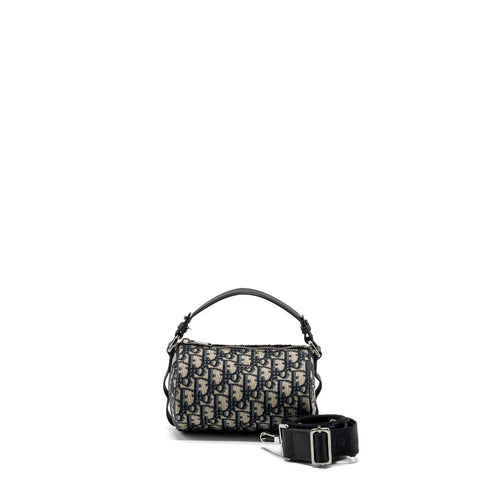 DIOR Homme Messenger Roller Blue Oblique Canvas SHW