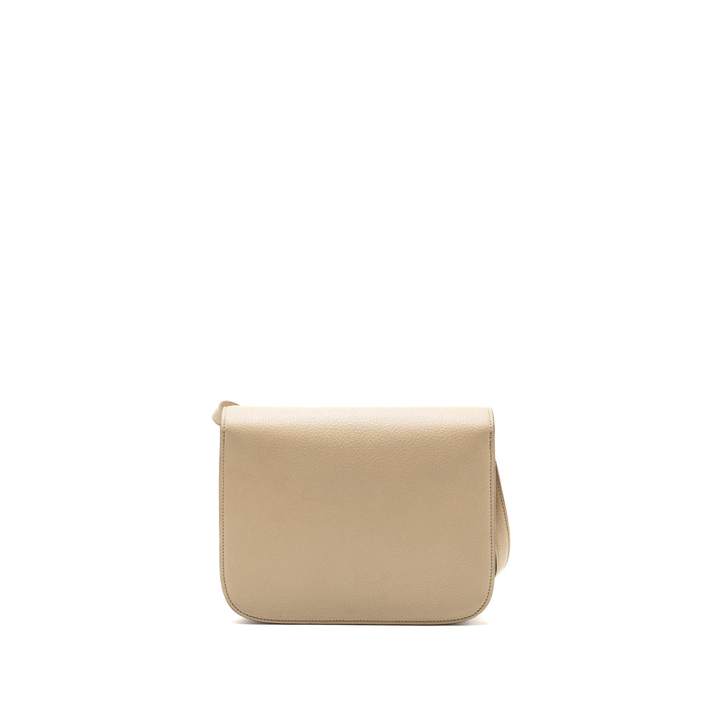 Celine medium classic box bag goatskin beige