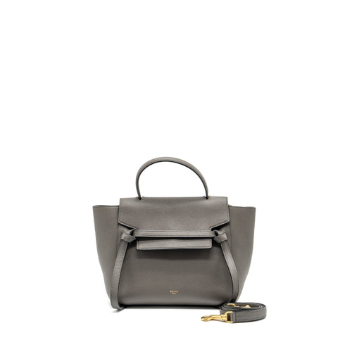 Celine Micro Belt Bag Grained Calfskin Grey