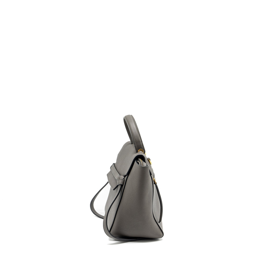 Celine Micro Belt Bag Grained Calfskin Grey