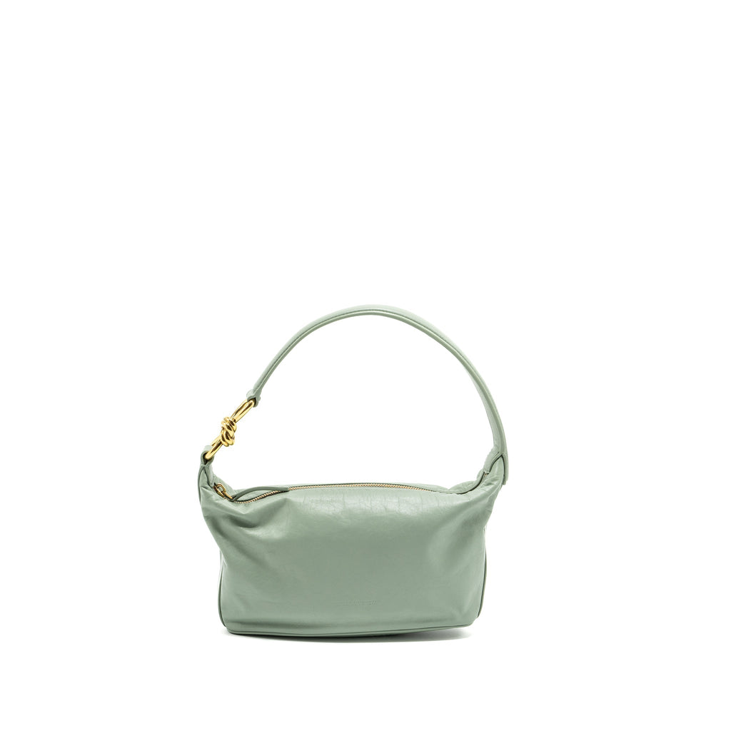 Bottega Veneta knot shoulder bag calfskin light green GHW