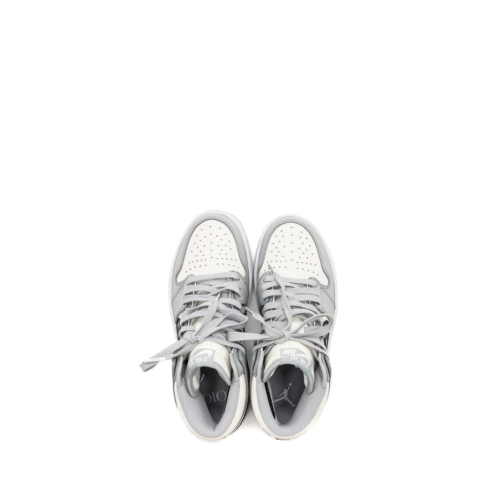 Dior x Air Jordan 1 Retro Size US 3.5 High Sneakers Grey/White