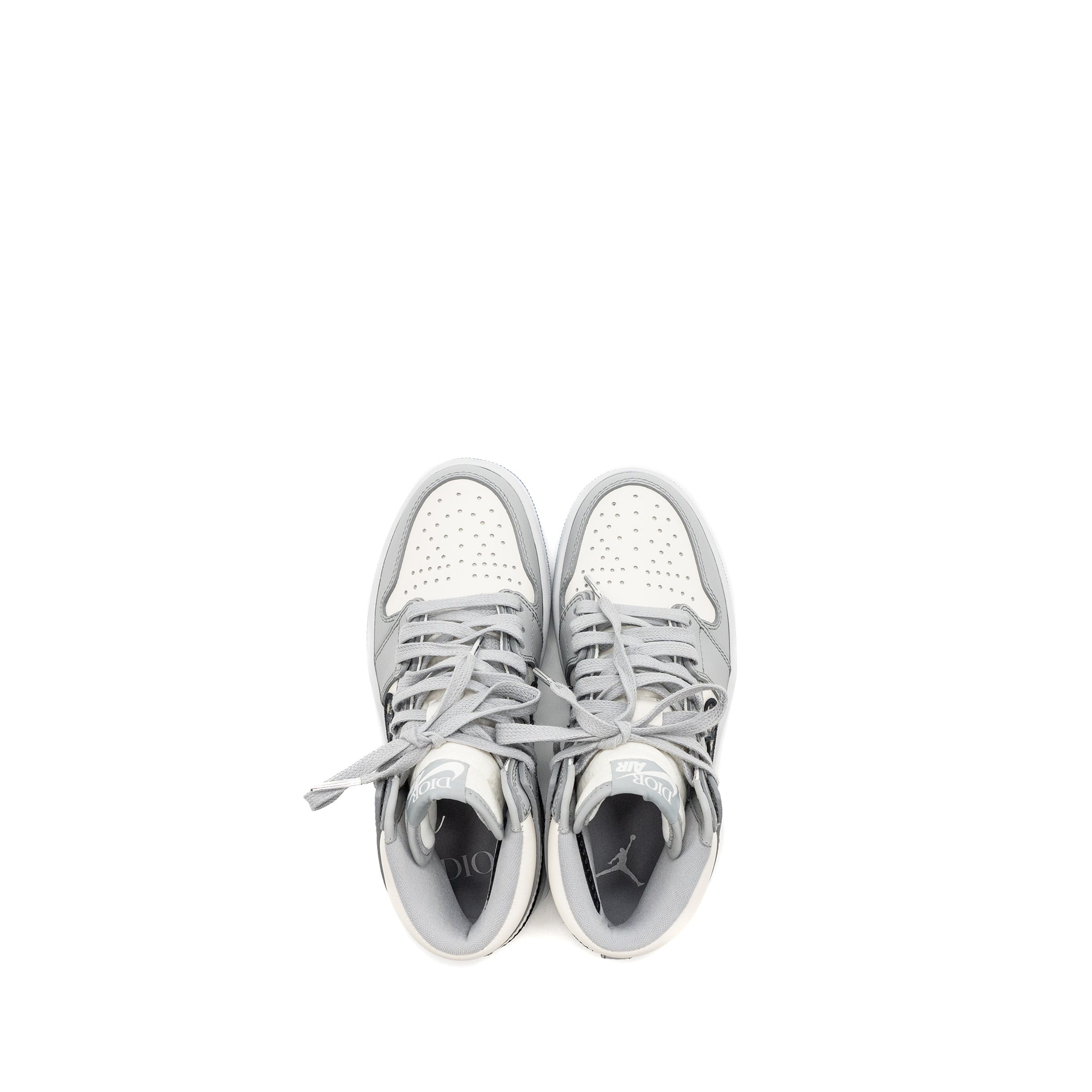 Dior x Air Jordan 1 Retro Size US 3.5 High Sneakers Grey/White
