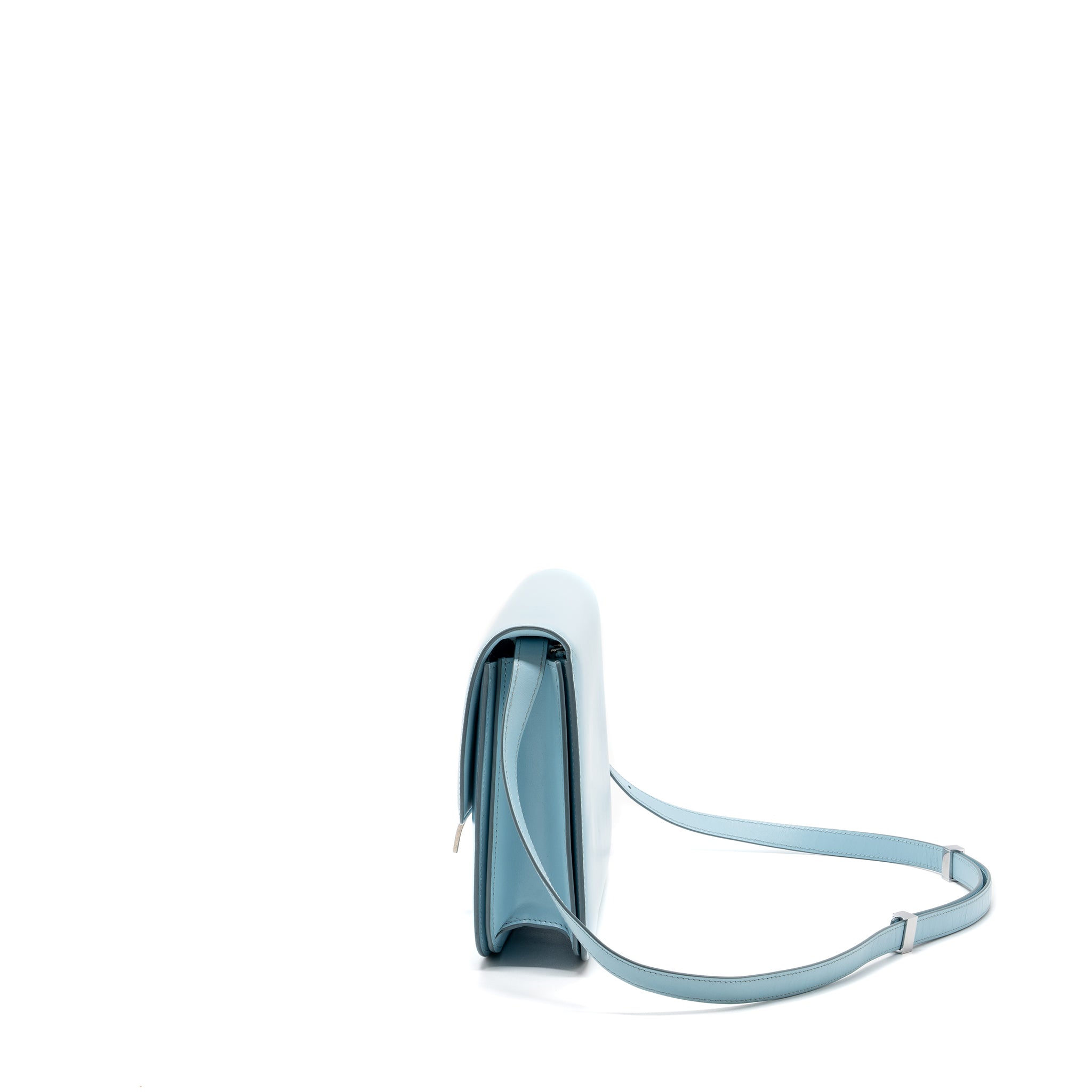 Celine medium classic box bag calfskin light blue