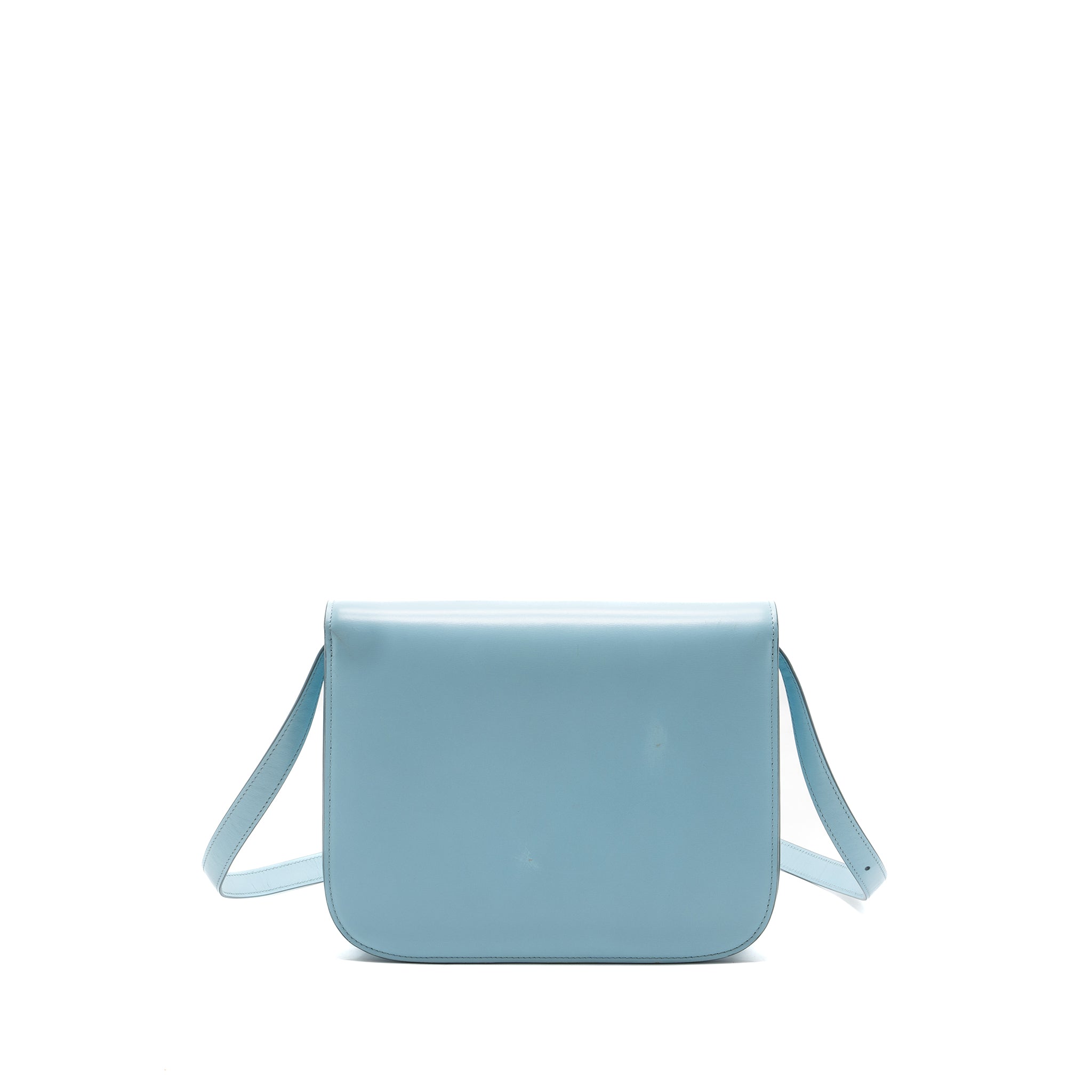 Celine medium classic box bag calfskin light blue