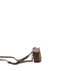 GUCCI MINI CROSSBODY BOX BAG INTERLOCKING GG Supreme CANVAS / LEATHER GHW
