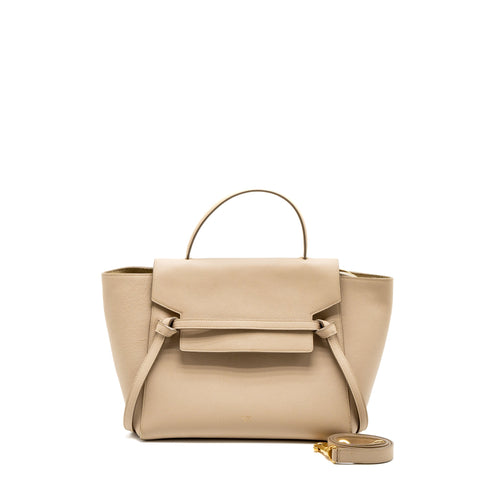 Celine Mini Belt Bag Grained Calfskin Light Beige