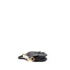 Dior Mini Saddle Bag Calfskin Black GHW  With An Extra Dior Strap