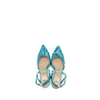 Fendi size 35 colibri lite sandal sequin blue