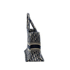 DIOR Medium Book Tote Blue Dior Oblique Embroidery