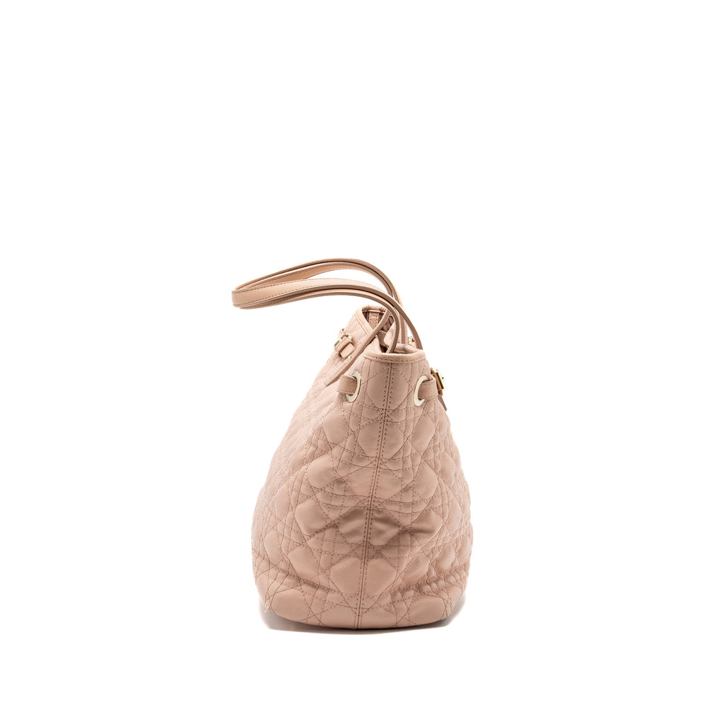 Dior small shopping tote bag light pink GHW