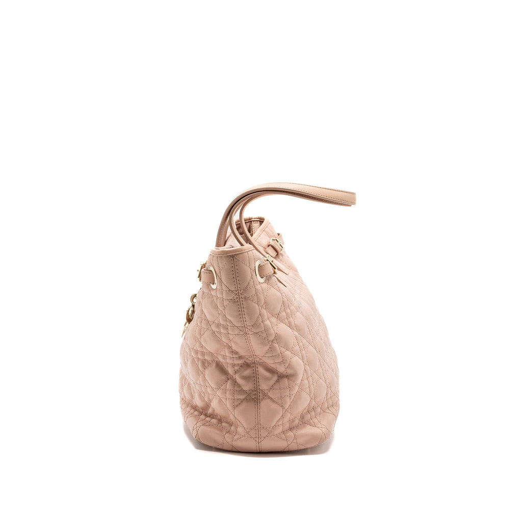 Dior small shopping tote bag light pink GHW