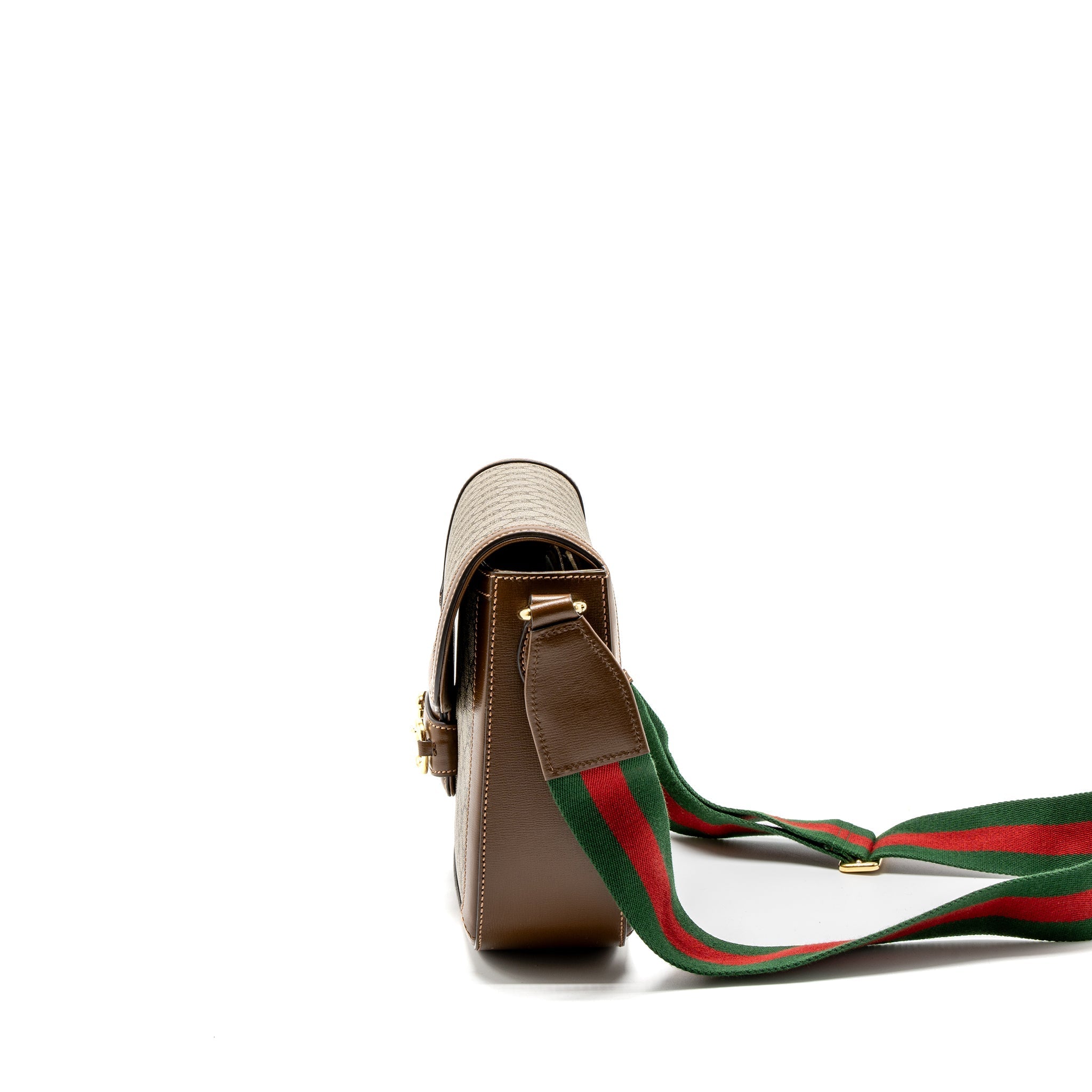 Gucci Horsebit 1955 Shoulder Bag GG Supreme Canvas Beige/Ebony GHW