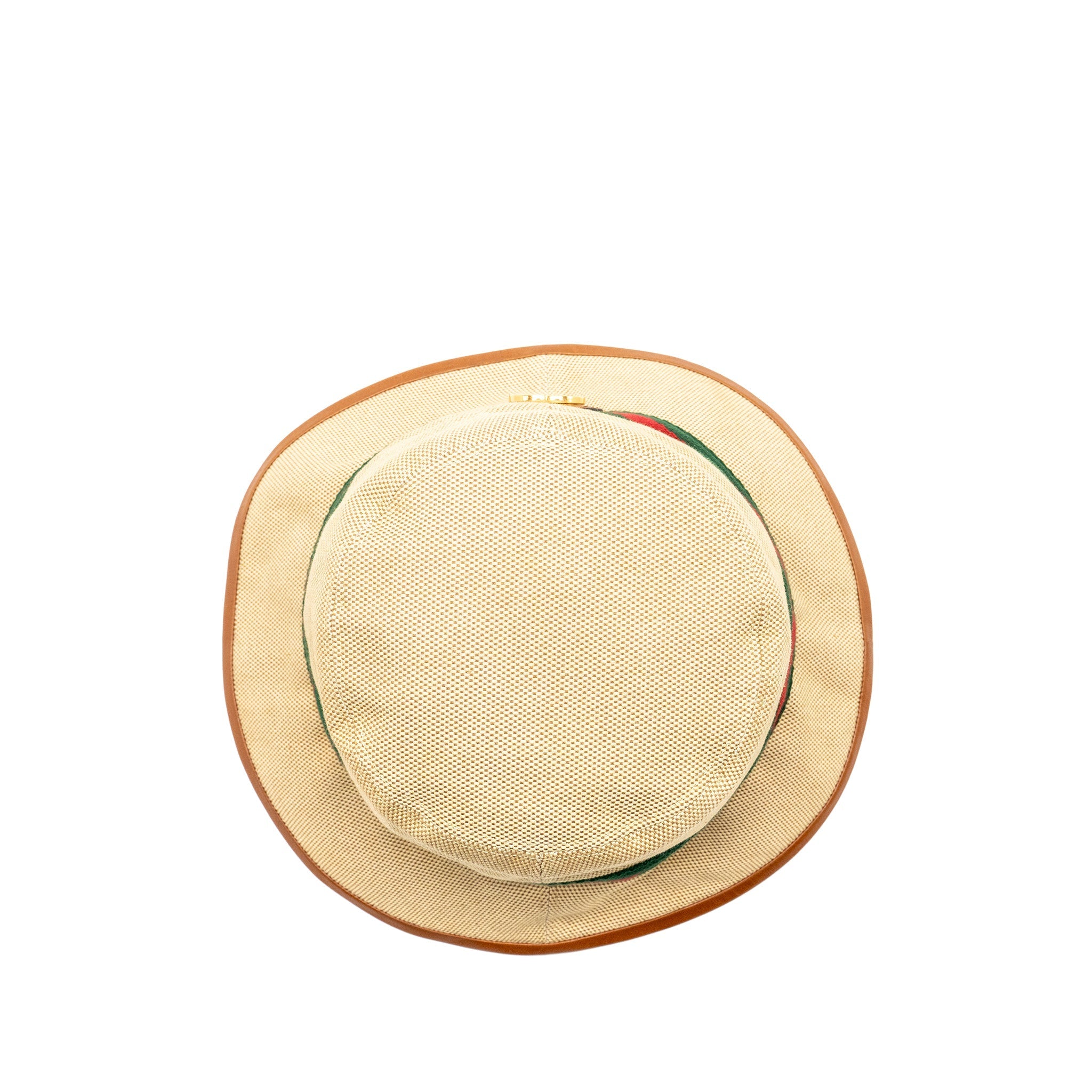 Gucci Size M Bucket Hat Canvas Brown GHW