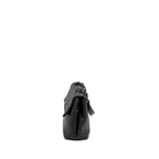 Bottega Veneta Single Chain Flap Bag Leather Black with Black Hardware