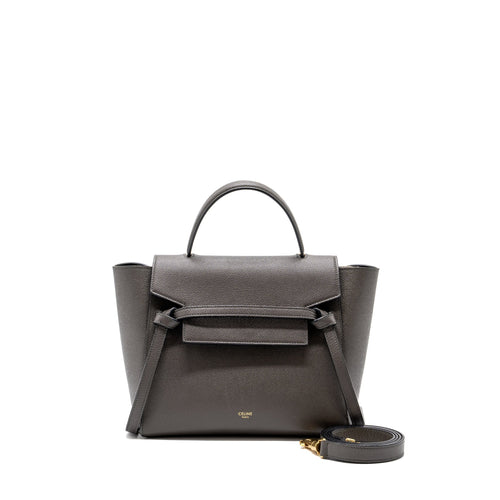 Celine Micro Belt Bag Grained Calfskin Grey