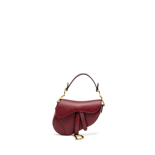 Dior Mini Saddle bag calfskin red GHW