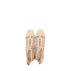 Dior Size 37.5 Naughtily-D Boots Suede/Resille Nude GHW