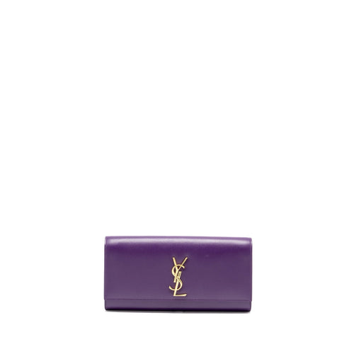 Saint Laurent Kate clutch calfskin purple GHW