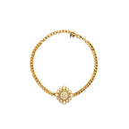 Chanel CC Logo Chocker/Necklace Pearl/Crystal Gold Tone