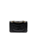Chanel Medium Classic Double Flap Bag Alligator Mississippiensis Black GHW