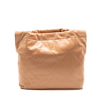 Chanel Medium 22 Bag Shiny Calfskin Light Beige GHW (Microchip)